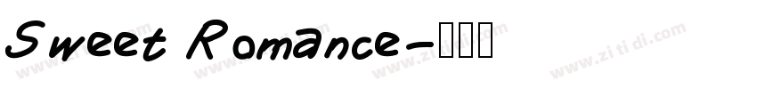 Sweet Romance字体转换
